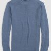 Men johnnie-O Sweaters | Kordell Linen Blend Crewneck Sweater Laguna Blue