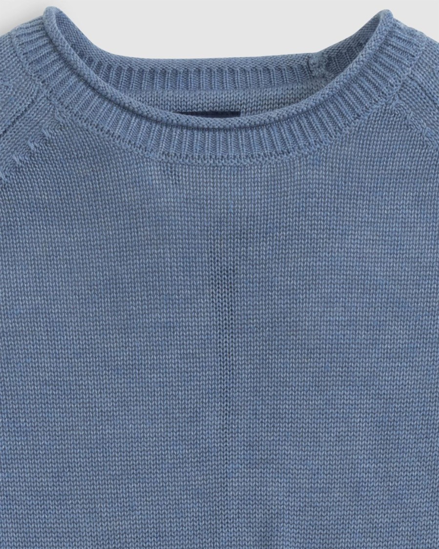 Men johnnie-O Sweaters | Kordell Linen Blend Crewneck Sweater Laguna Blue