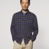 Men johnnie-O Button Up Shirts | Demarco Stretch Flannel Lodge Shirt Midnight