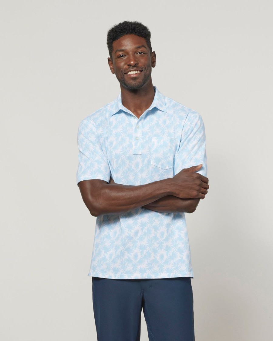 Men johnnie-O Polos | The Original Polo - Poplar Print Gulf Blue